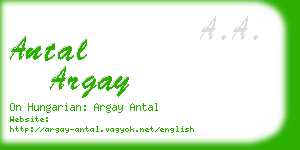 antal argay business card